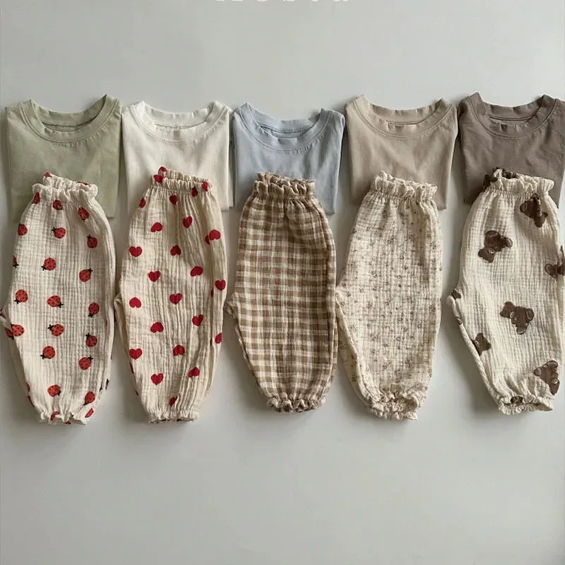 Soft Muslin Clothes Pants Pant - Baby Clothing Organic 评论和价格